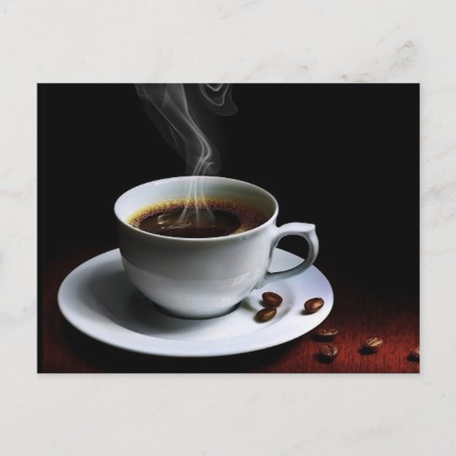 Cartão Postal Impressionante foto de café 1 (Frente)