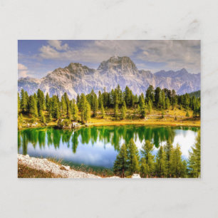 Cartão Postal Impressionante Vista Censal das Montanhas Dolomite
