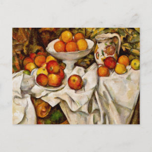 Cartão Postal Impressionismo de Impressão de Maçãs e Laranjas de
