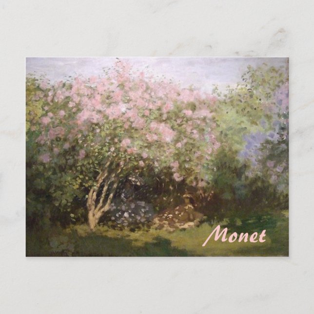 Cartão Postal Impressionismo Lilacs por Cartão-Postal Monet (Frente)