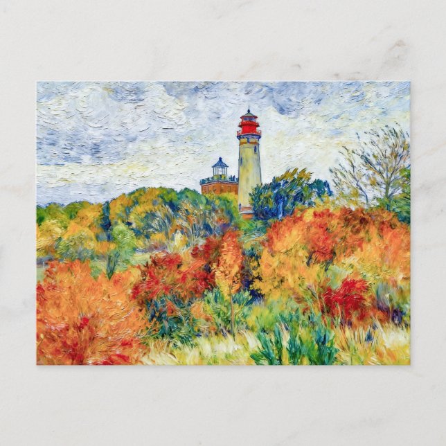 Cartão Postal Impressionist Autumn Scene at Kap Arkona Lighthous (Frente)