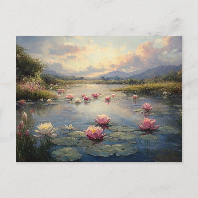 Cartão Postal Impressionista Lily Pads na Lante (Frente)