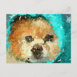 Cartão Postal Impressionistic Pom Raincoat