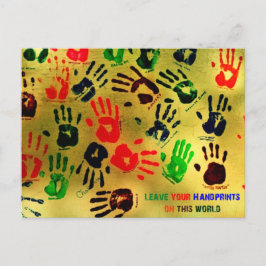 Cartão Postal Impressões das mãos