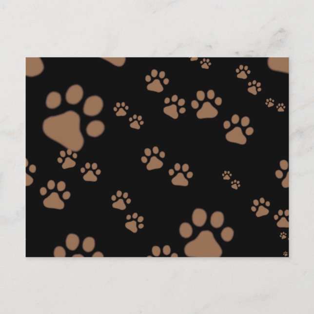 Cartão Postal Impressões de pata (Frente)