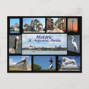 Cartão Postal Impressões Históricas de Ruas. Augustine, Florida