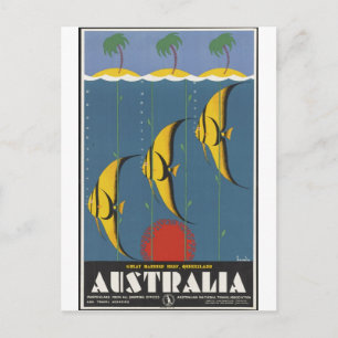 Cartão Postal impressões viagens vintage de anúncio Poster