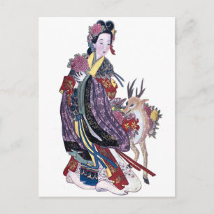Cartão Postal Impressões Vintage Asiáticos