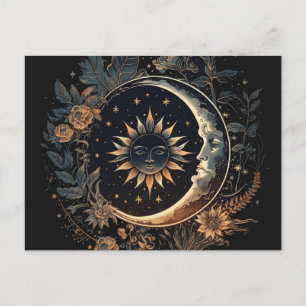 Cartão Postal Impressora Celestial Sun & Moon