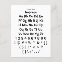 Imprimir - Folha de Amostra de Fonte Zazzle