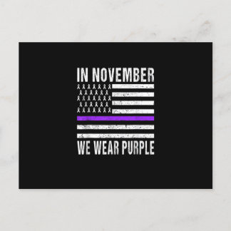 Cartão Postal In November We Wear Purple Pancreatic Cancer Aware