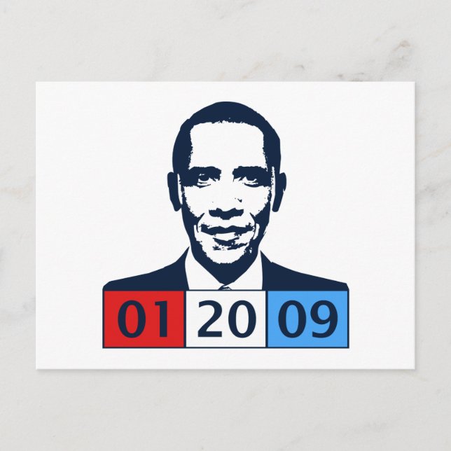 Cartão Postal Inauguração de Obama (Frente)