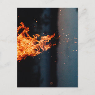 Cartão Postal incêndio noturno
