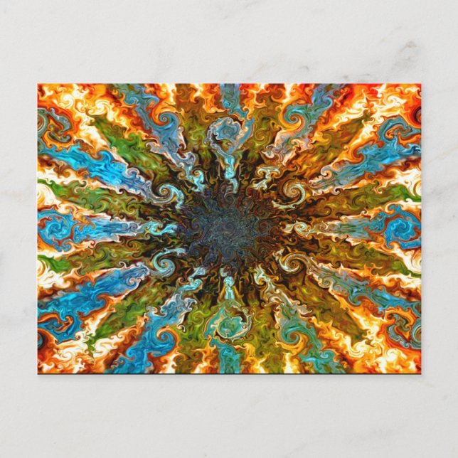 Cartão Postal Incêndios Coloridos (Frente)