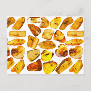 Cartão Postal Inclusão de pedra âmbar