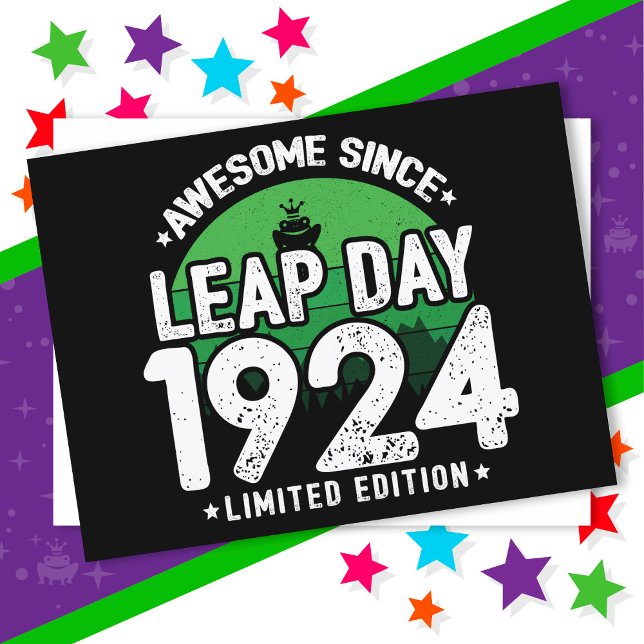 Cartão Postal Incrível Desde 1924 Dia do Ano Leap Fev 29 Anivers (Criador carregado)