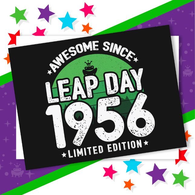 Cartão Postal Incrível Desde 1956 Dia do Ano Leap Fev 29 Anivers (Criador carregado)