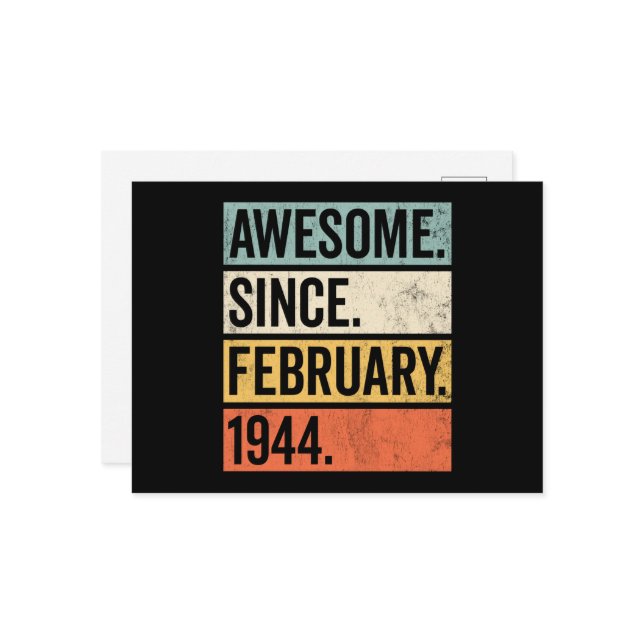 Cartão Postal Incrível Desde Fevereiro De 1944 Aniversário (Frente/Verso In Situ)