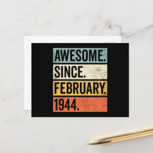 Cartão Postal Incrível Desde Fevereiro de 1944 de Aniversário