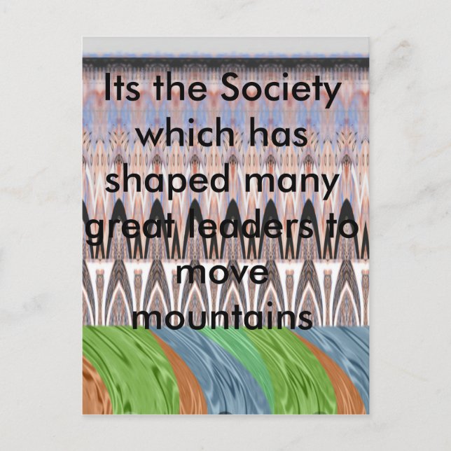 Cartão Postal Incrível Impressão de padrões de Abstrato (Frente)