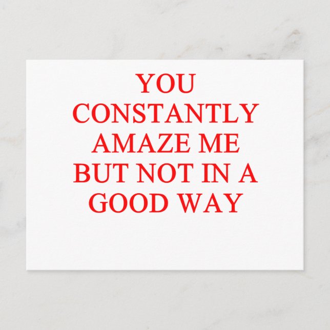 Cartão Postal incrível insulto (Frente)