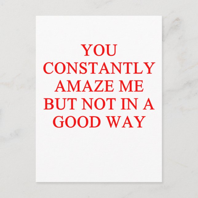 Cartão Postal incrível insulto (Frente)