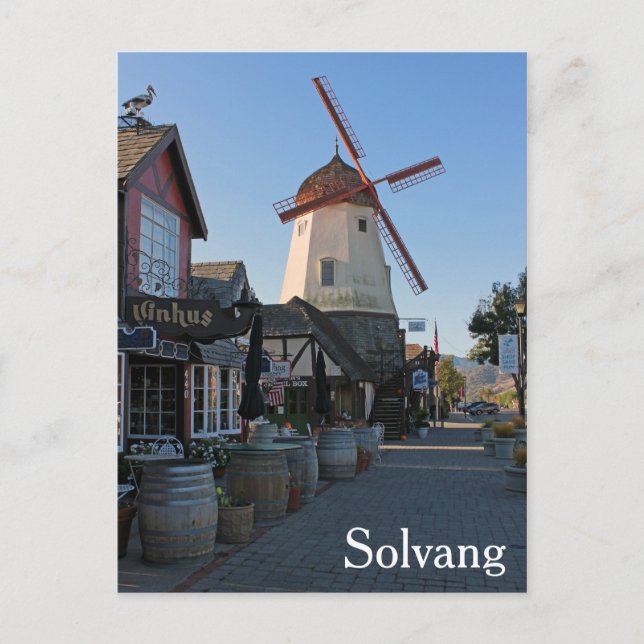 Cartão Postal Incrível Solvang Postcard! (Frente)