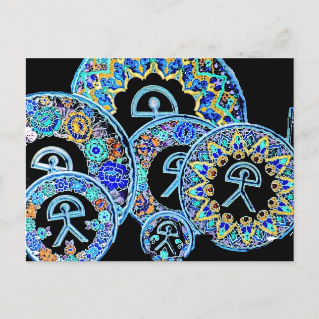 Cartão Postal Indalo Man Cermaics, Almeria, Espanha (Frente)