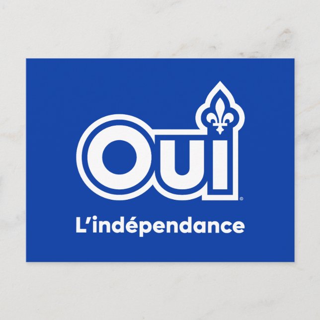 Cartão Postal Independência do Quebec OUI (Frente)