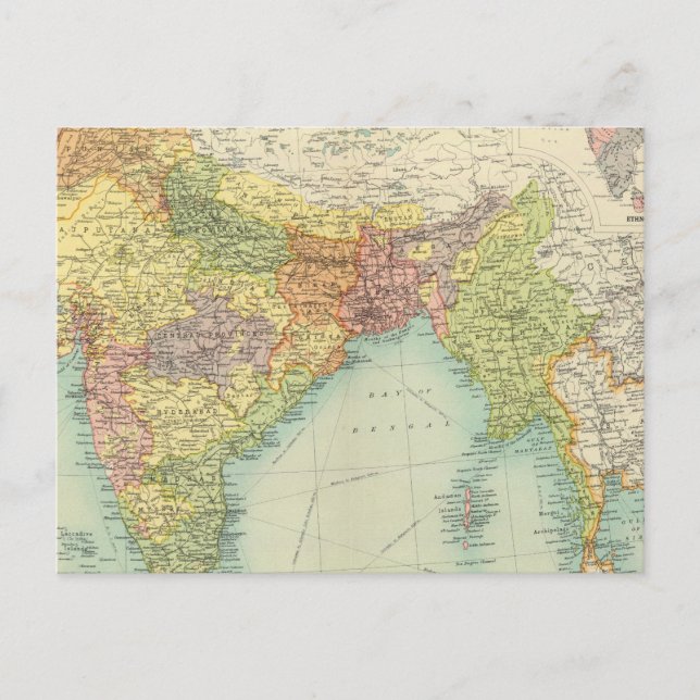 Cartão Postal Índia e Índia mais distante (Frente)