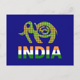 Cartão Postal Índia, elefante pintado