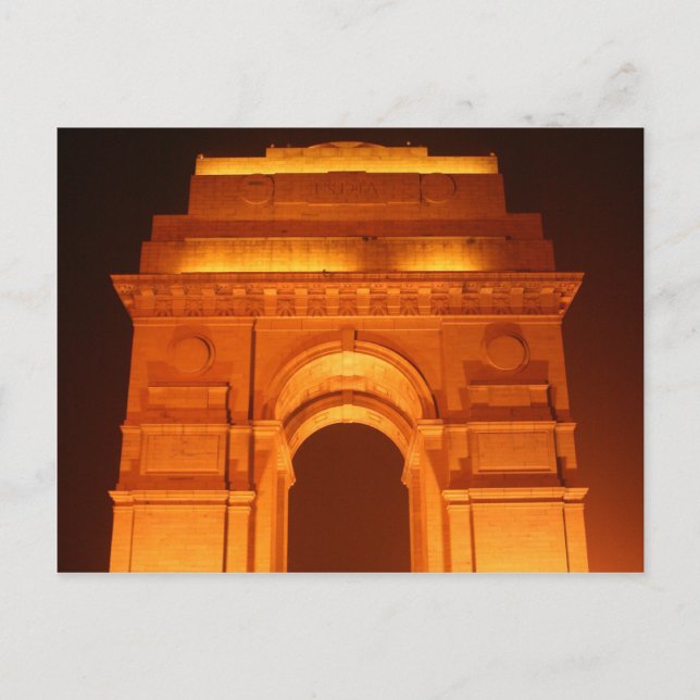 Cartão Postal Índia Gate Delhi Índia (Frente)