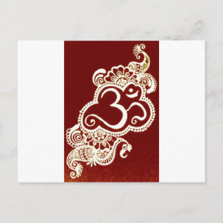 Cartão Postal Índia hndi red henna