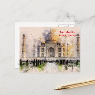 Cartão Postal Índia Vintage Turismo Viagem para Adicionar Cart