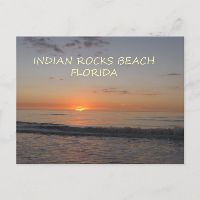 Cartão Postal Indian Rocks Beach Florida Sunset (Frente)