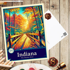 Cartão Postal Indiana | Cartão-postal Sombreado do Cel do Estilo