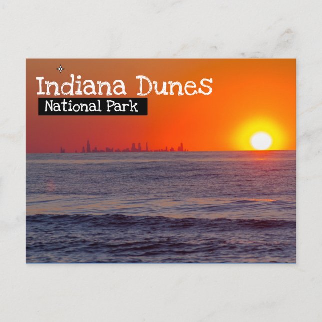Cartão Postal Indiana Dunes National Park - Chicago View (Frente)