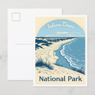 Cartão Postal Indiana Dunes National Park Indiana EUA Viagem