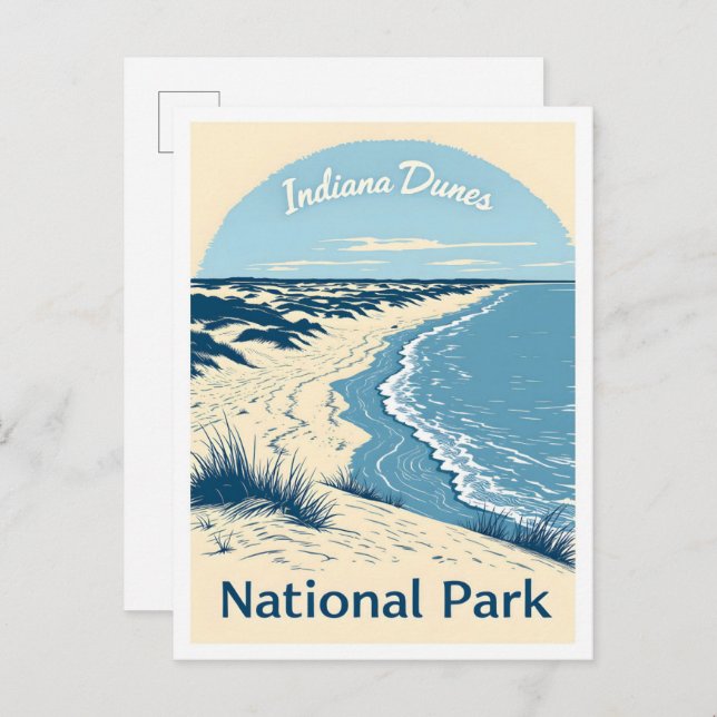 Cartão Postal Indiana Dunes National Park Indiana EUA Viagem (Frente/Verso)