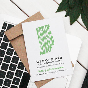 Cartão Postal INDIANA Mudamos Novo endereço Novo Lar Cartão-post