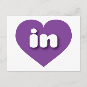 Cartão Postal Indiana Purple Heart - amor