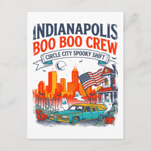 Cartão Postal Indianapolis Circle City Spooky Shift Retro