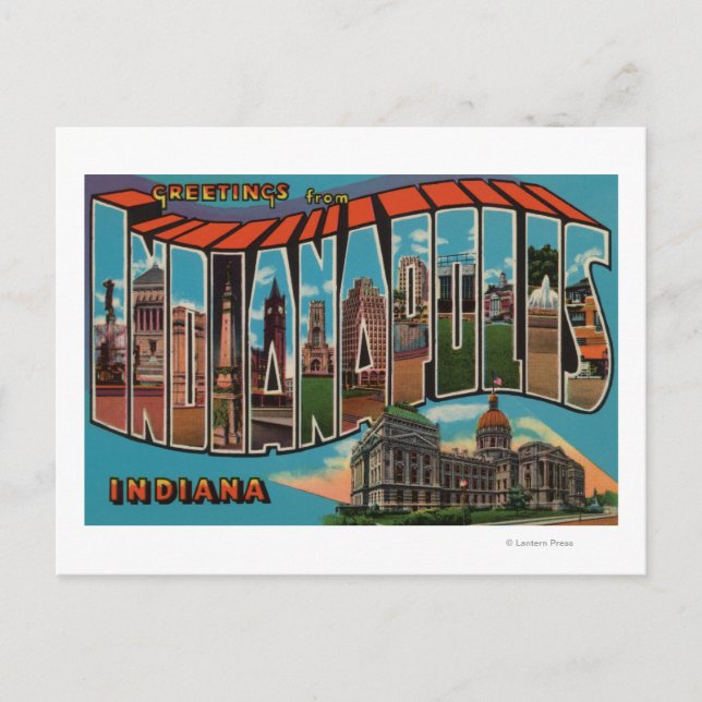 Cartão Postal Indianápolis, Indiana (edifício Capital) (Frente)
