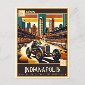 Cartão Postal Indianápolis, Indiana | Vintage