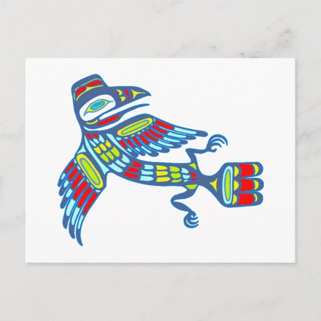 Cartão Postal Indianer Rabe Native american Raven (Frente)