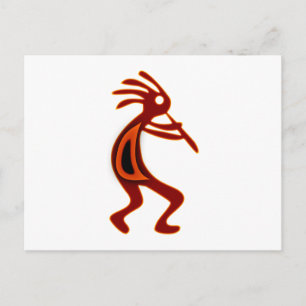 Cartão Postal Indianista Kokopelli Americano Nativo