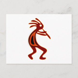 Cartão Postal Indianista Kokopelli Americano Nativo