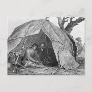 Cartão Postal Indiano Doutor Concretizando um Pote de Medicina