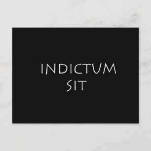 Cartão Postal Indictum sit