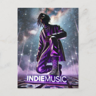 Cartão Postal indieMusic Purple-1